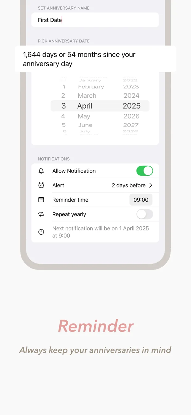Anniversary Tracker screenshot 3 of 9
