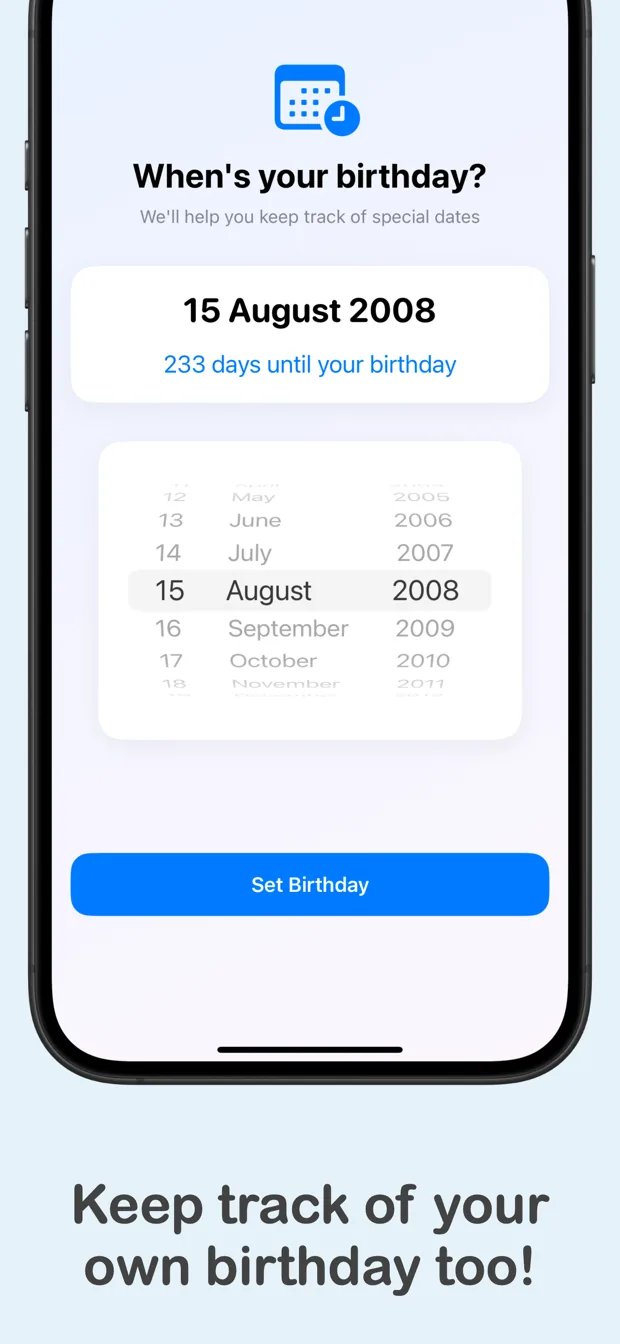 Birthday Reminder & Countdowns screenshot 6 of 6