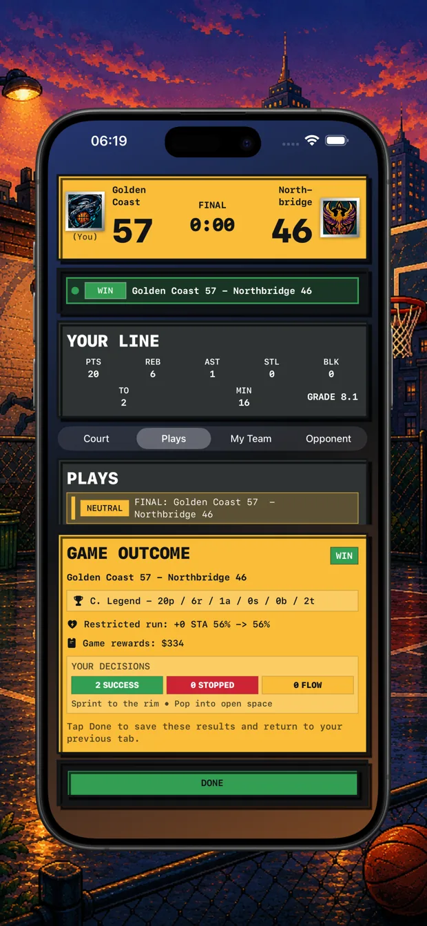 Hoop Quest: Basketball Sim screenshot 5 of 8