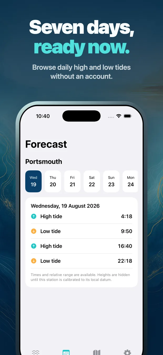 CoastClock: Tide Times UK screenshot 4 of 9