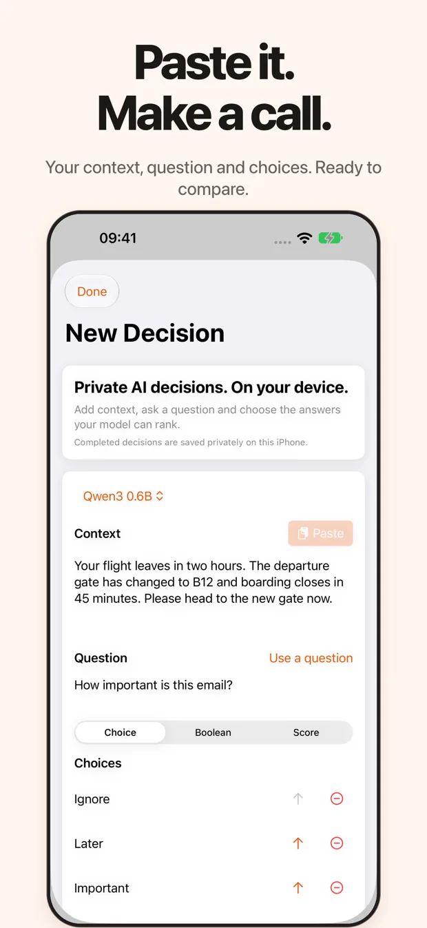 Frankly Decide: Local AI screenshot 3 of 5