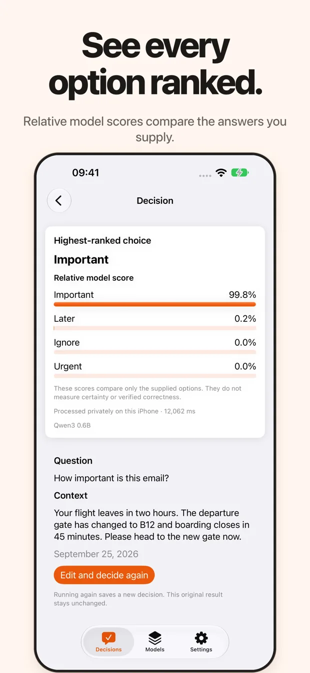 Frankly Decide: Local AI screenshot 4 of 5